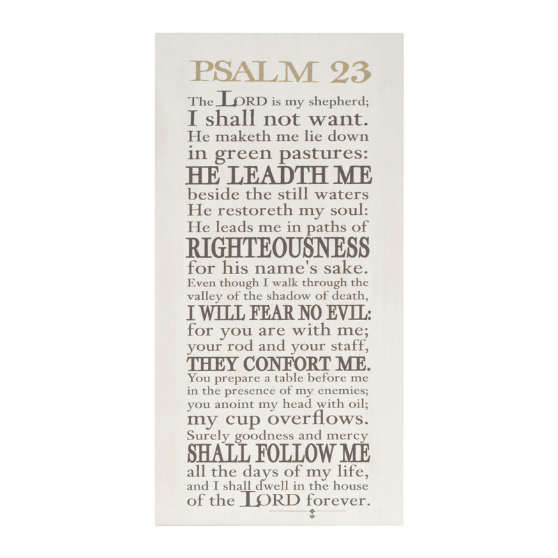 Toile tendue Krishona Psalm 23 par Art Brand Studios