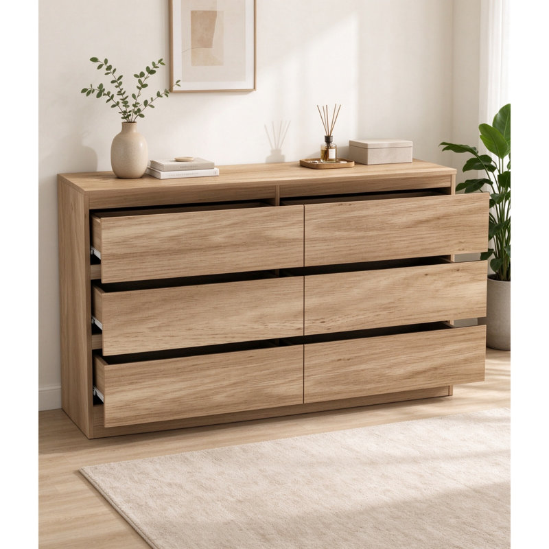 120 cm W Chest of 6 Drawers