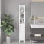 Armoire de rangement pour salle de bain de 66,92 po de hauteur avec tablettes réglables, armoire autoportante mince à 1 porte avec anti-basculement, compartiments ouverts, pour la maison, les petits espaces, la salle de bain, la cuisine, le salon