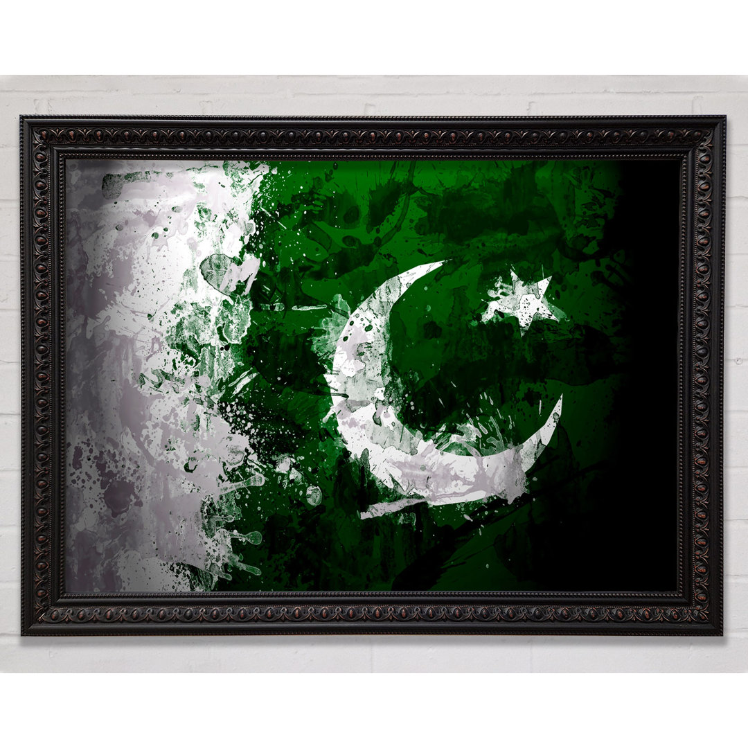 Pakistan Flagge Grunge - Einzelner Bilderrahmen Kunstdrucke