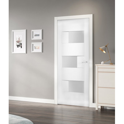 Sete Frosted Glass Standard White Door