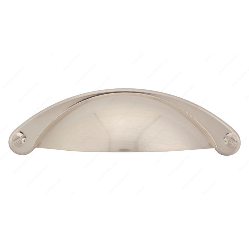 Expression 2.5312" Center to Center Cup/Bin Pull, Brushed Nickel