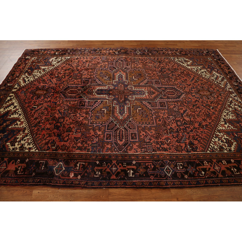 Tapis rétro en laine 7 x 10