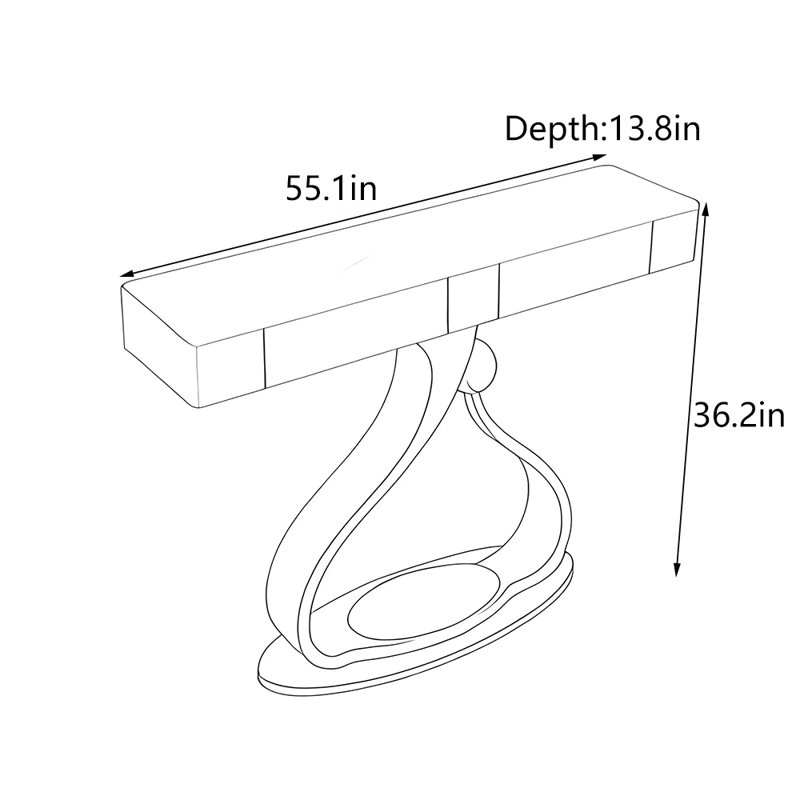 Console Italian Luxury, Blanc, Noir