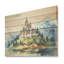 Château magique au bord du lac - impression de châteaux sur bois-1599816369