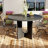 47.2" Black Woodgrain Patio Folding Dining Table