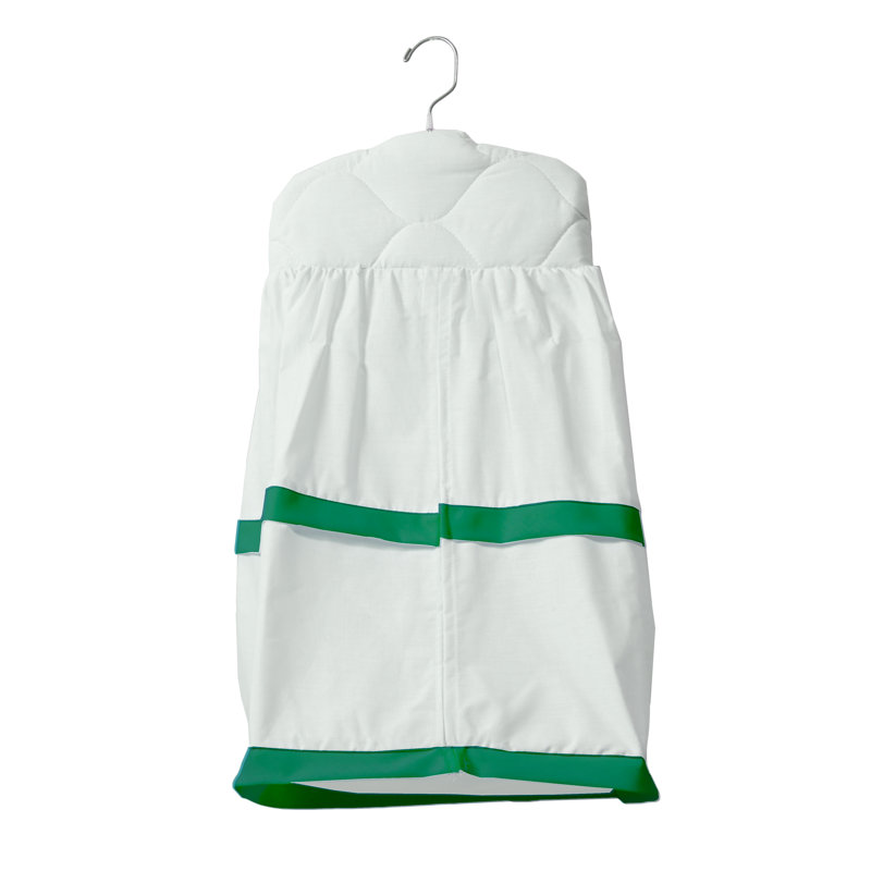 Dvorak No Pattern Crib Diaper Stacker, Green