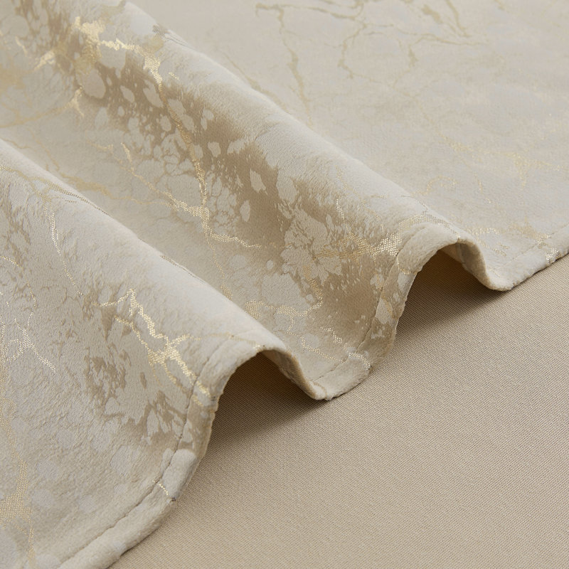 Ensemble de 2 rideaux en velours avec œillets Deavion, Beige, L 40 po x L 96 po