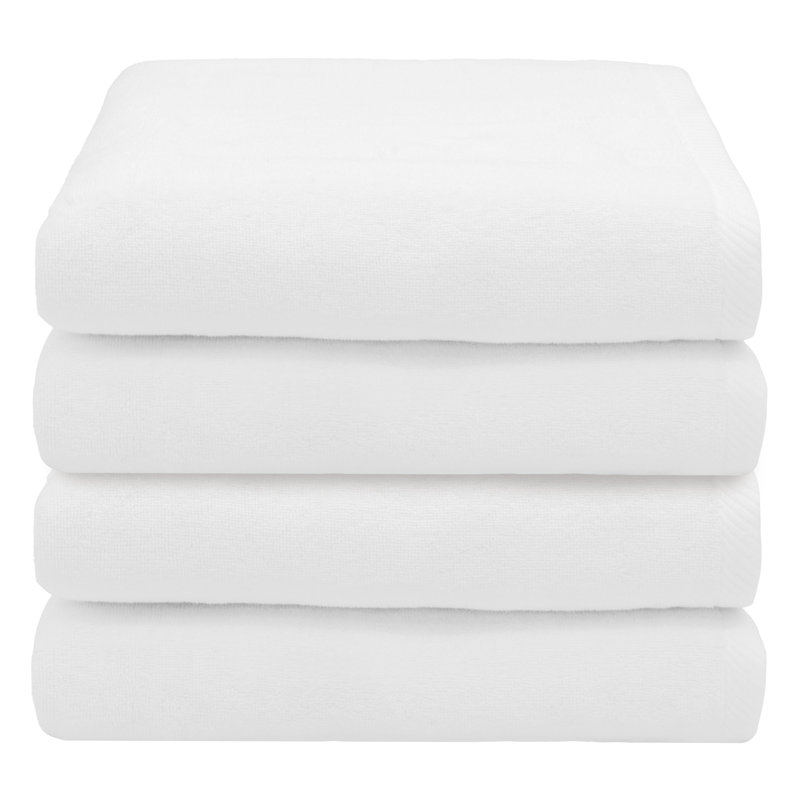 Midweight Bath Towel, White