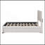 Lit plateforme double tapissier pleine grandeur avec 2 tiroirs et 1 lit gigogne simple, tête de lit classique, beige