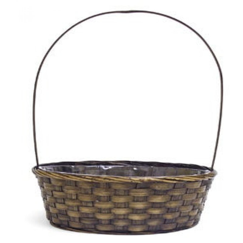 Panier à mèches/en rotin, H 16 po x l 12 po x P 12 po, Brun