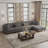 Michelyn 120.5"W 5 - Piece Corduroy Modular Sectional Sofa with Ottoman-621066376