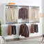 White Wall Mounted Wood Closet System