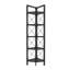 Bibliothèque moderne noire de 63,0 po x 13,0 po x 63,0 po | 100% panneau de particules enduit de mélamine, épaisseur: 0,7 pouce | Design industriel élégant, parfait pour la maison ou le bureau, solution de rangement durable et élégante-633848136
