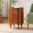 Solid Wood End Table, 17.71-Inch Round Side Table, No Assembly Required