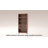 Oliver Solid Wood  Flip-Top Glass Door Bookshelf Cabinet, Mid-Century Modern Display Storage Cabinet with Leather Handles-79003451-79003430