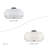 5 Light Brushed Nickel Large Semi-Flush With Hand Crafted Off-White Fabric Hardback Shades-2047730559