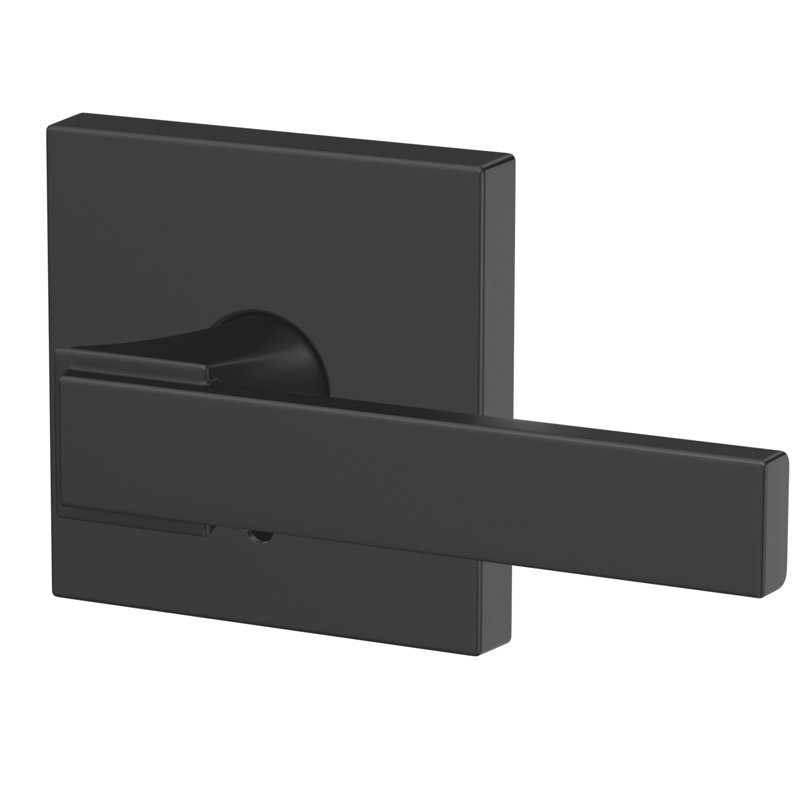 Custom Northbrook Hall-Closet and Bed-Bath Lever with Collins Trim, Matte Black