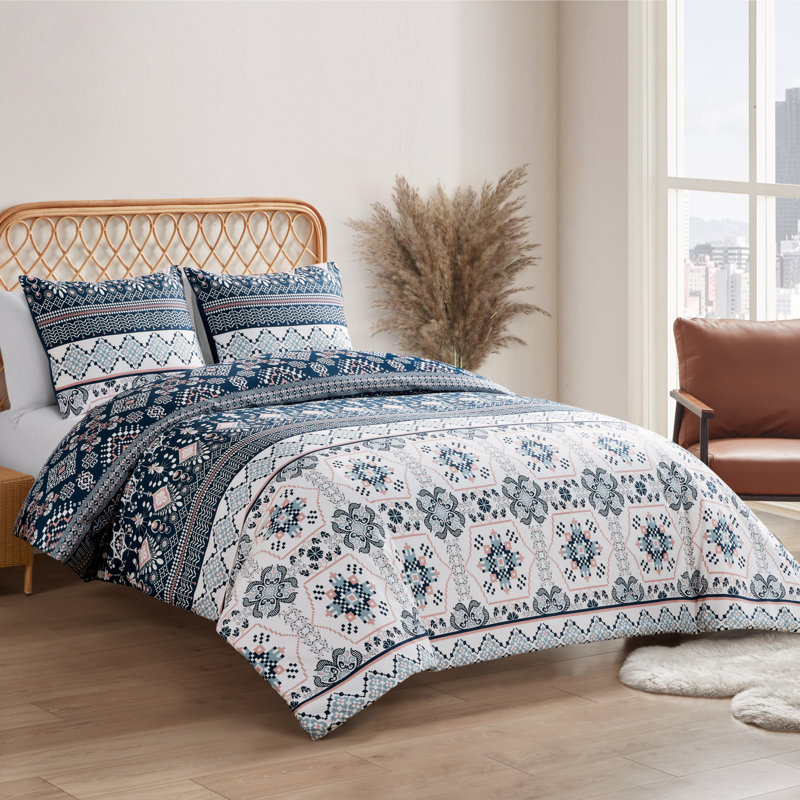 Jessica Simpson Boho Print Duvets, Twin Duvet Cover + 1 Standard Sham
