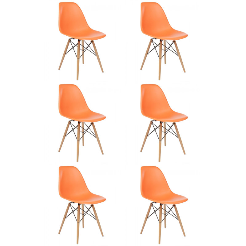 Chaise d'appoint Custer, Orange, 6
