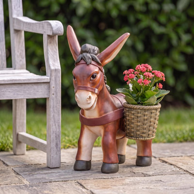 Pancho the Burro Donkey Statue Planter