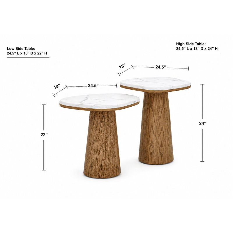 Universum Marble Top End Table