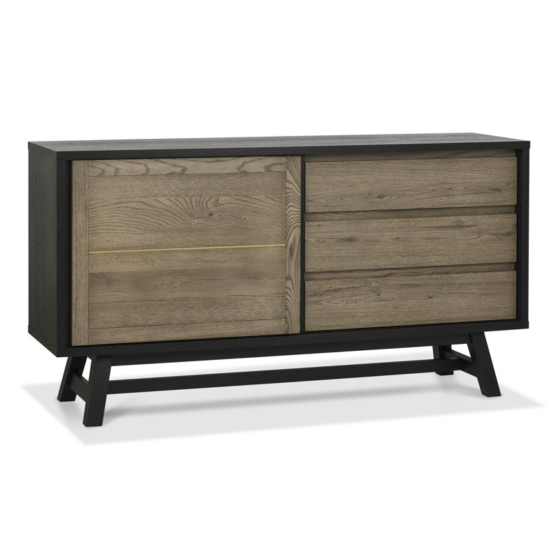 Debhora 160cm Sideboard, Weathered Oak/Peppercorn