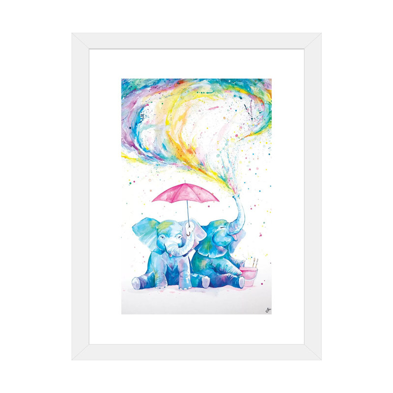 Animals, 24" H x 16" W x 1" D, White Framed Fine Art Paper