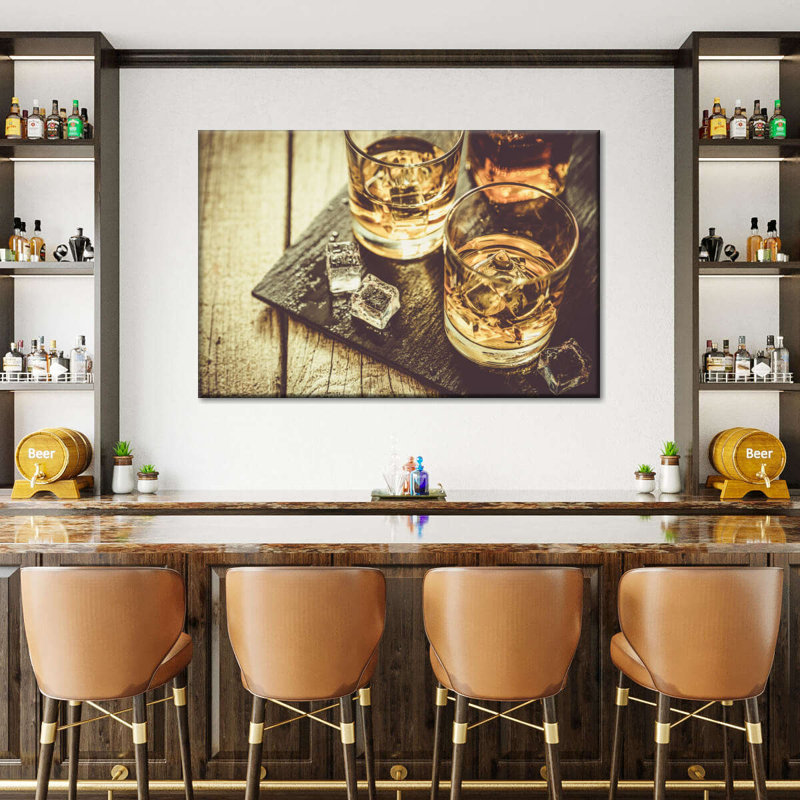 " Rustic Whiskey Canvas Print ", 8" H x 12" W x 1" D