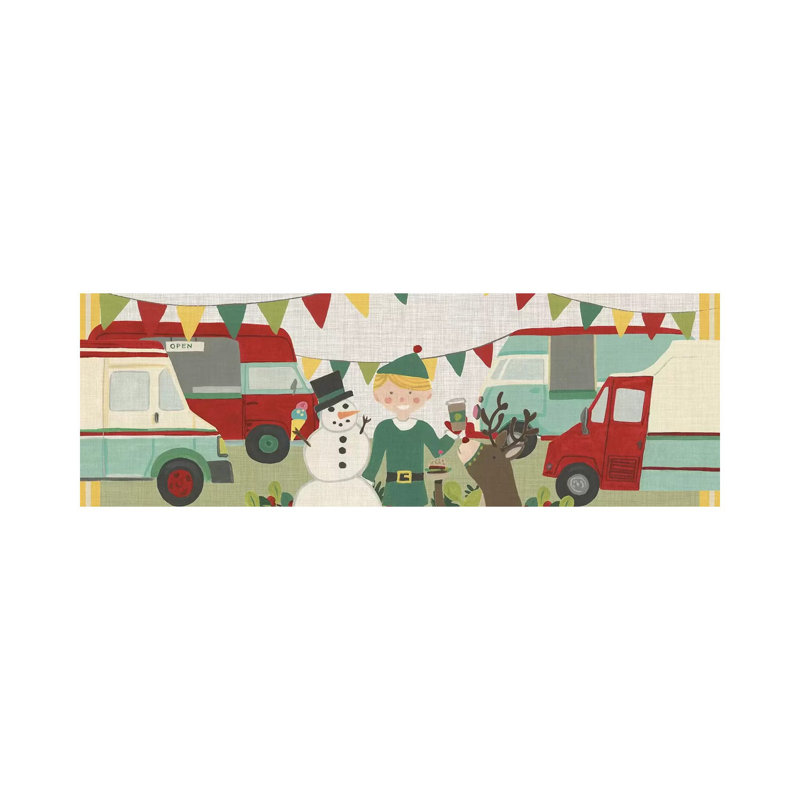 Food Truck Holidays Collection D by June Erica Vess - Wrapped Canvas Panoramic Print