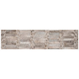 Largo Cowhide Geometric Area Rug in Gray