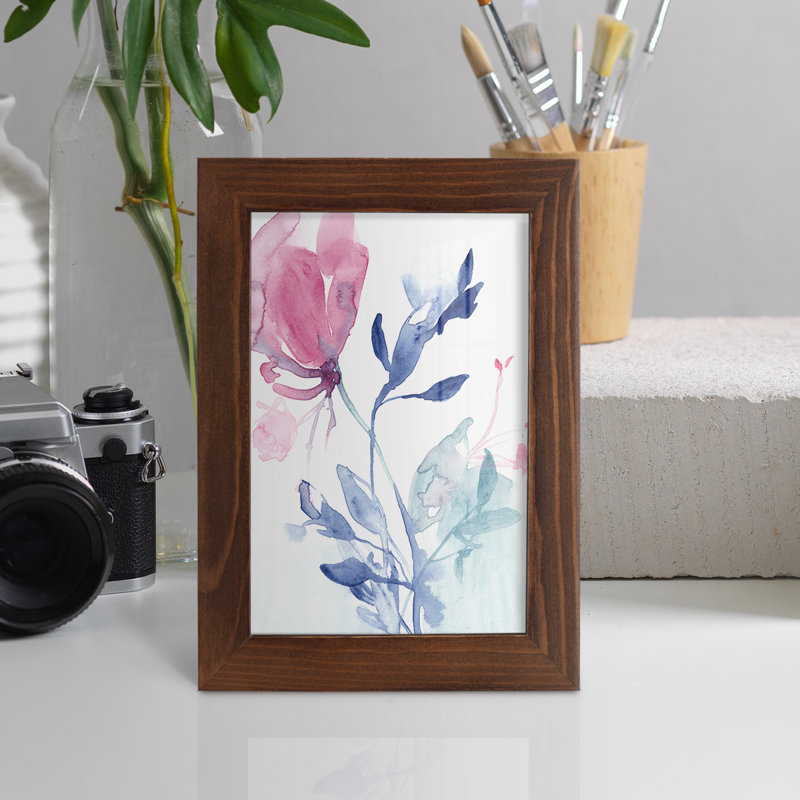 Fuchsia Sway II - impression d'un seul cadre photo, H 6 po x l 4 po x P 1 po, Châtaigne