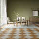 Britley Handmade Tufted Wool Area Rug in Light Green/Ivory