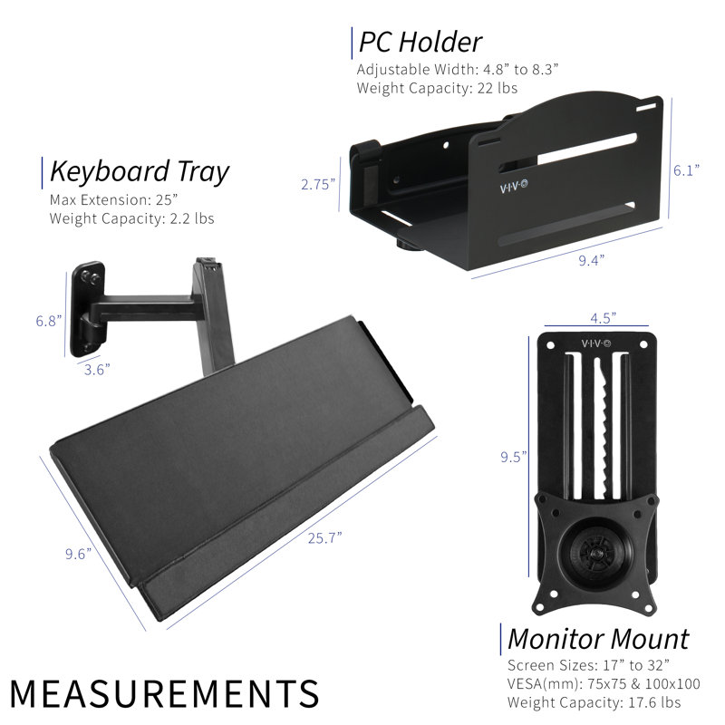 Ensemble de fixation murale pour moniteur VIVO