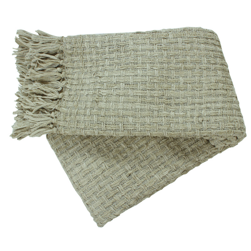 Chenille Handmade Throw Blanket, Green