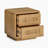 Xandra 2-Drawers Natural Honey Oak Solid Wood Nightstand