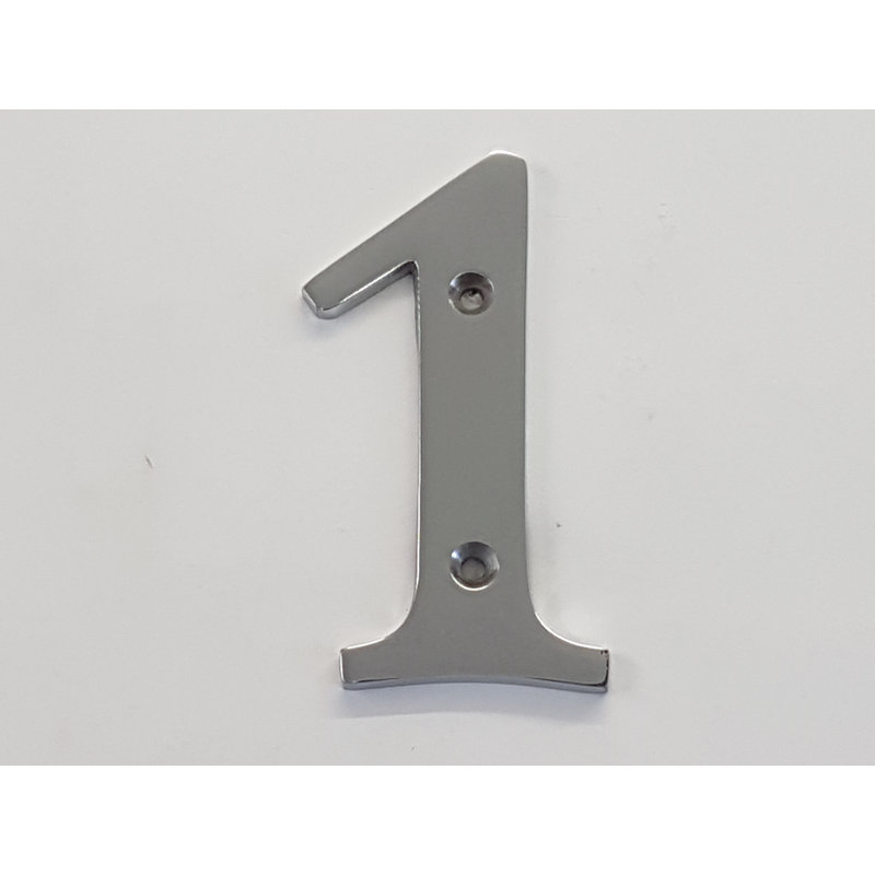 Tamas 10cm H Reflective Metal House Number, 1