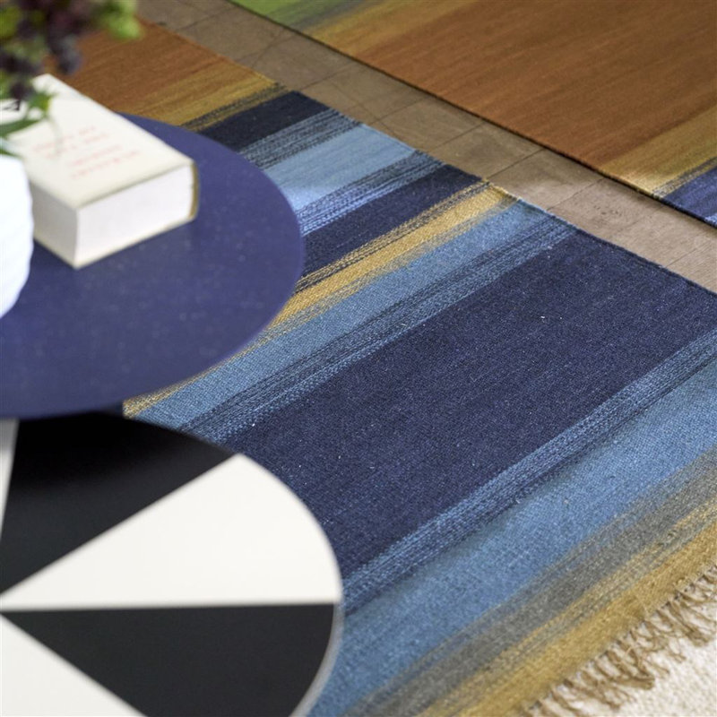 Mikome Indigo Rug, Rectangle 5'3" x 8'6"