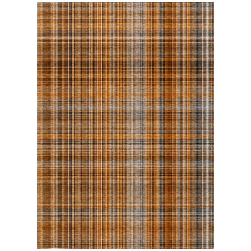 Tapis extérieur antidérapant lavable à carreaux en terre cuite 5 pi x 8 pi