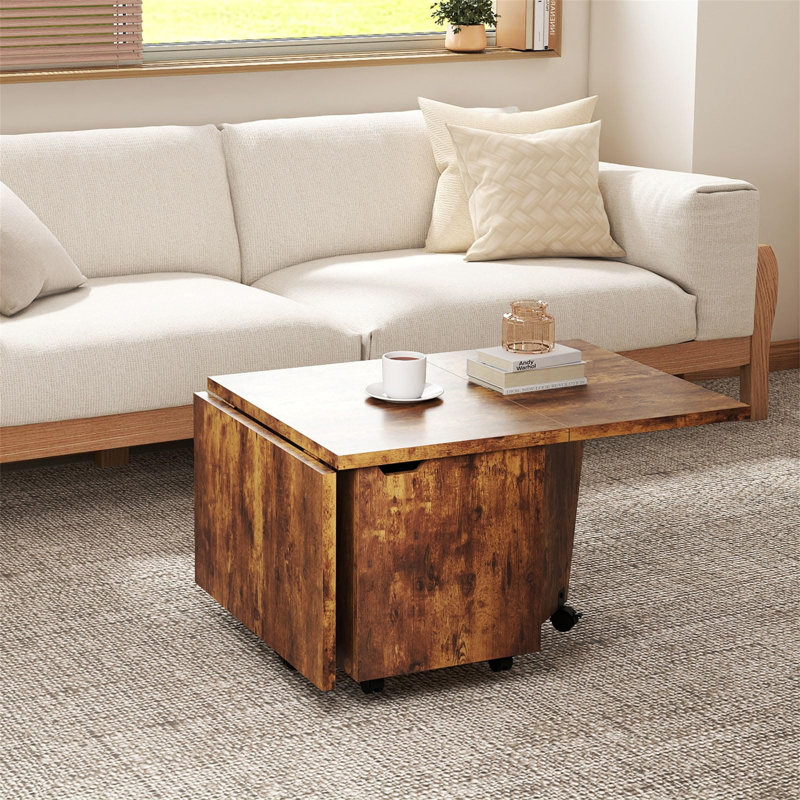 Coffee Table with Storage, Brown 