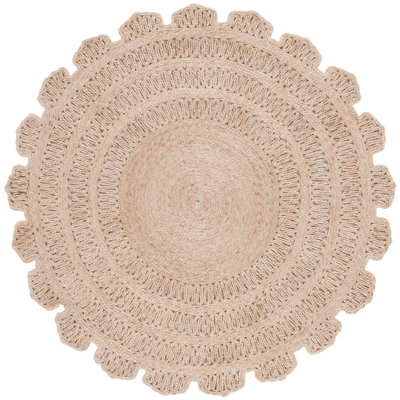 Mufid Natural Fiber Flat Weave Jute Pile Rug