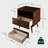 Rhombus Solid Rubber Wood Nightstand with Drawer & Open Shelf-78076035