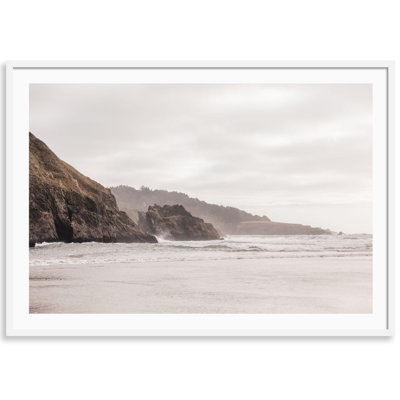 Mendocino Moody Cliffs Print by Carly Tabak
