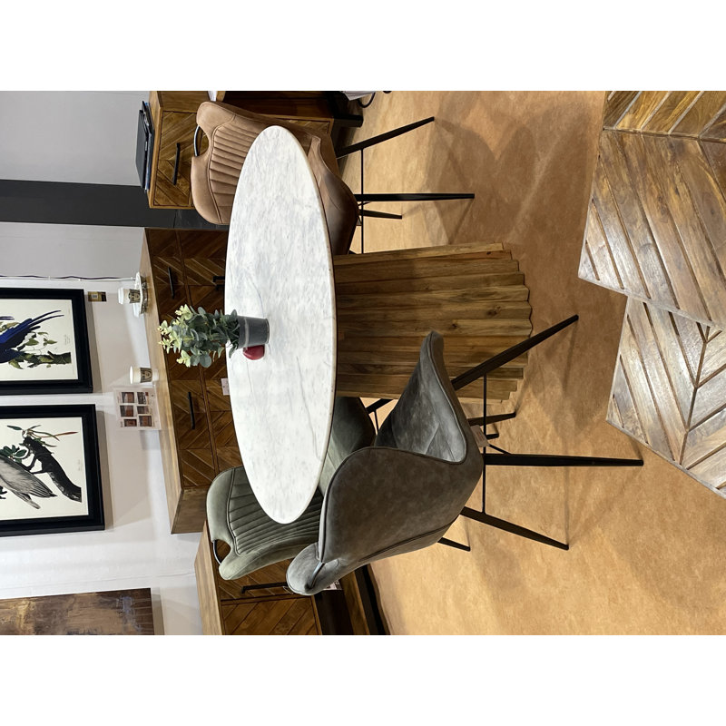 Candus Round Marble Top Dining Table