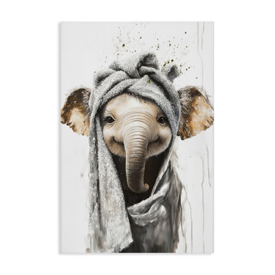 Squeaky Clean Elephant Canvas, design by Tina LeCour