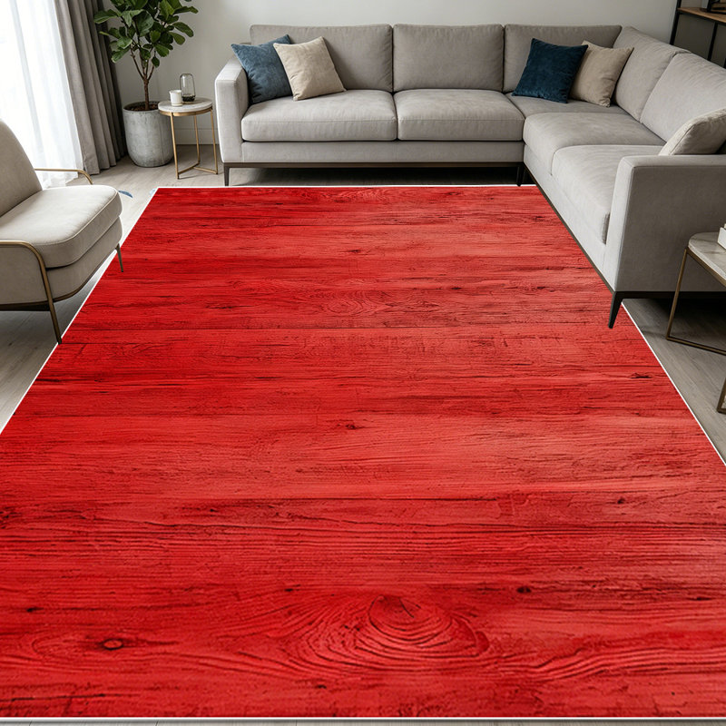 1PC Rustic Red Wood Grain area rugs for Living Room, Soft and Comfortable, Suitable for all seasons, easy-to-maintain, machine washable Indoor floor mat, Under Table Farmhouse suitable for dining area, bedroom, kitchen entryway, home office,