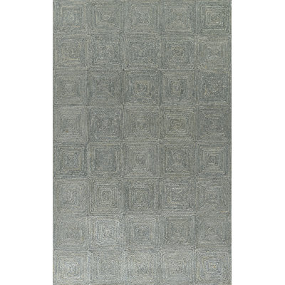 Momeni Maritime Hand Woven Jute Geometric Blue Area Rug 8'10" X 11'10"