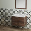 Meuble-lavabo mural moderne 30 po avec plateau en résine intégré, 2 tiroirs à fermeture en douceur et assemblage complet-115664282-115664283
