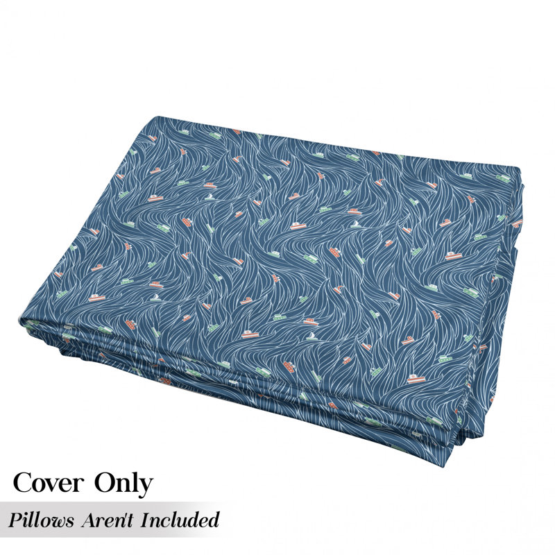 Housse de coussin d'extérieur Waves Ships, H 2 po x l 27 po x P 88 po