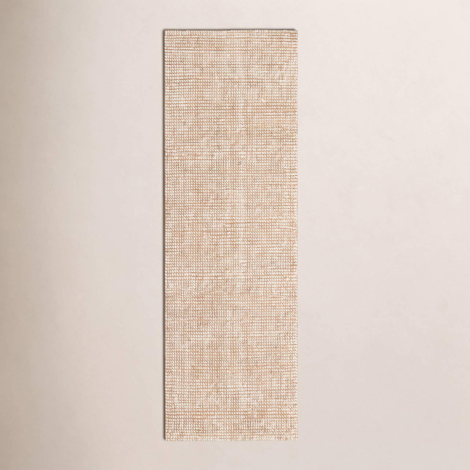 Bayne Beige Hand-Loomed Jute Rug, Runner 2'6" x 12'